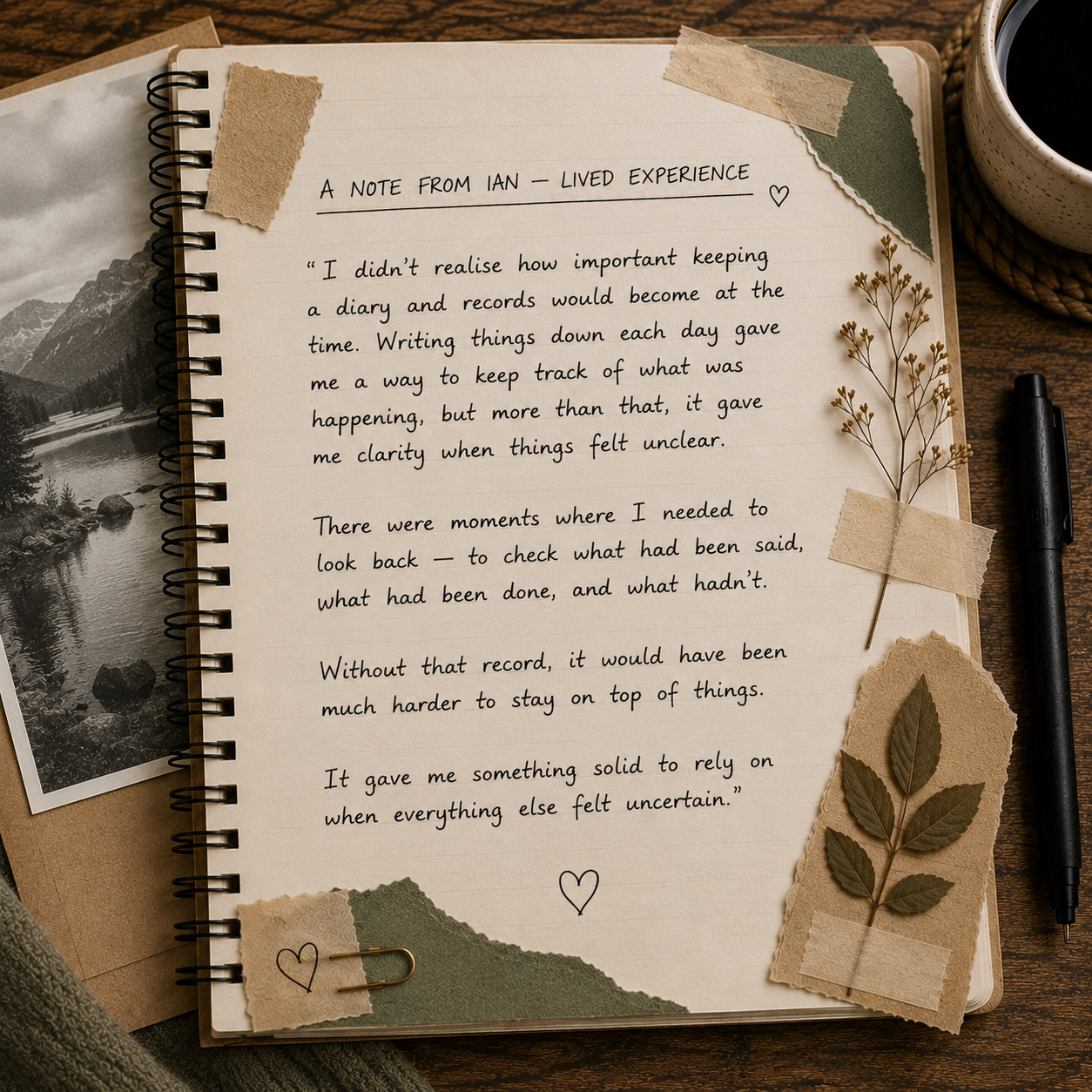 A note from Ian — Lived Experience